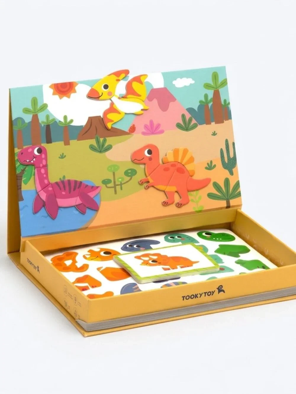 NEW Montessori Magnetic Dinosaur Puzzle Learning Game STEM Travel Toy Kids